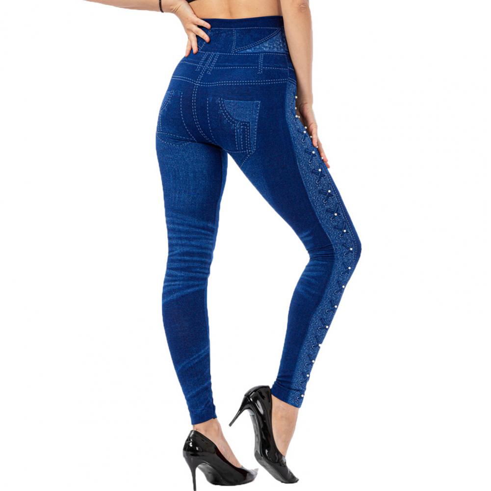 Stretchy Women Pants Stylish Fine Knitted Polyester Women Trousers for Daily Wear