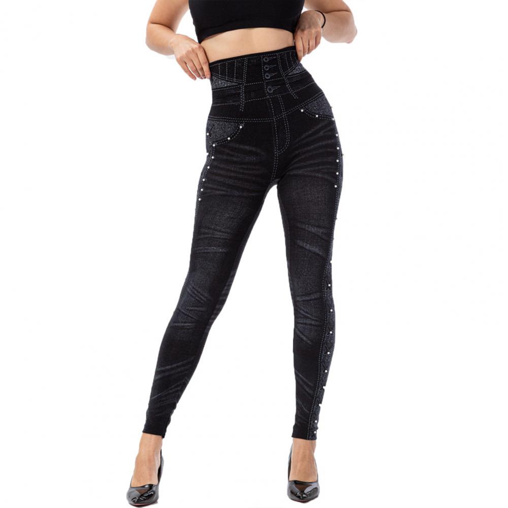 Stretchy Women Pants Stylish Fine Knitted Polyester Women Trousers for Daily Wear