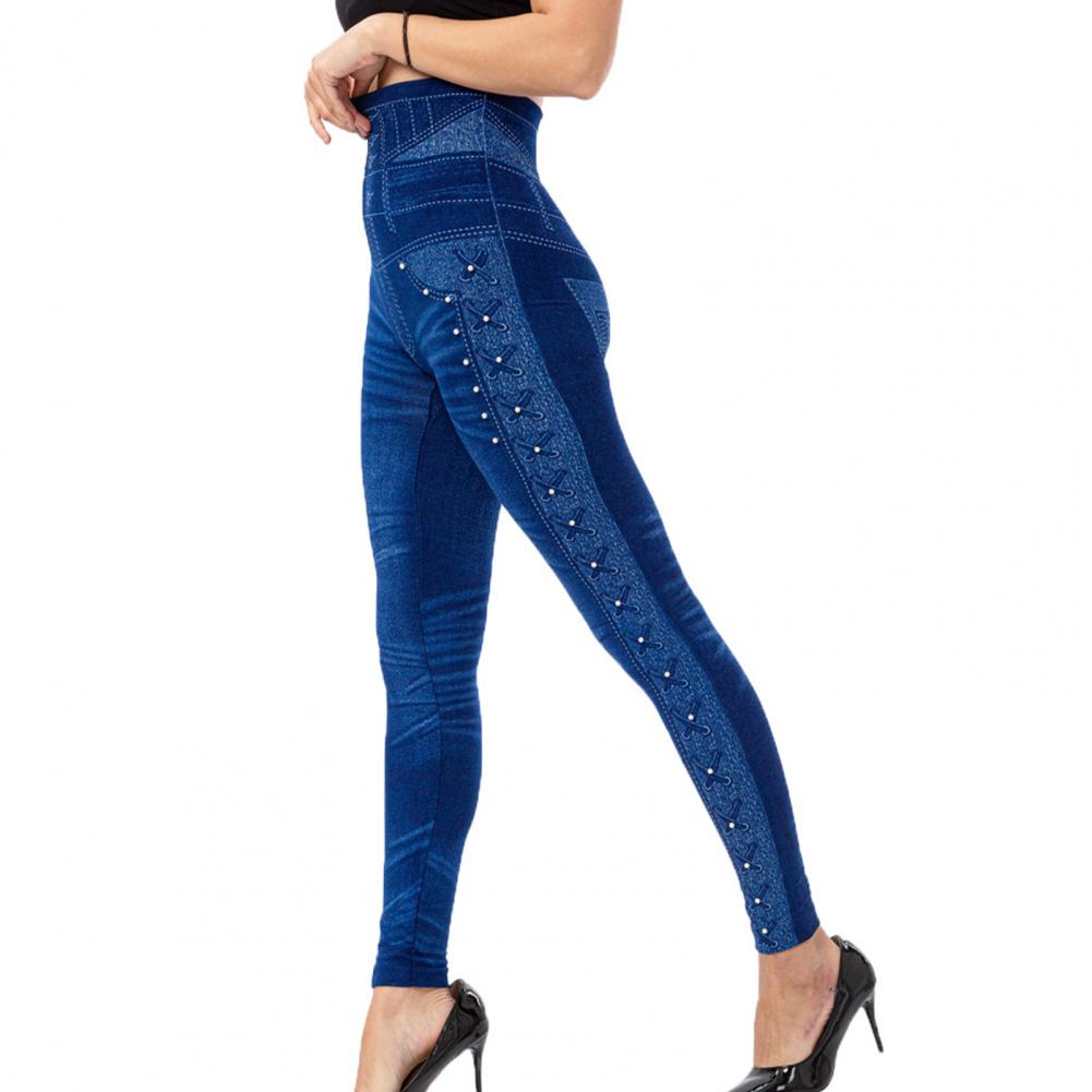 Stretchy Women Pants Stylish Fine Knitted Polyester Women Trousers for Daily Wear