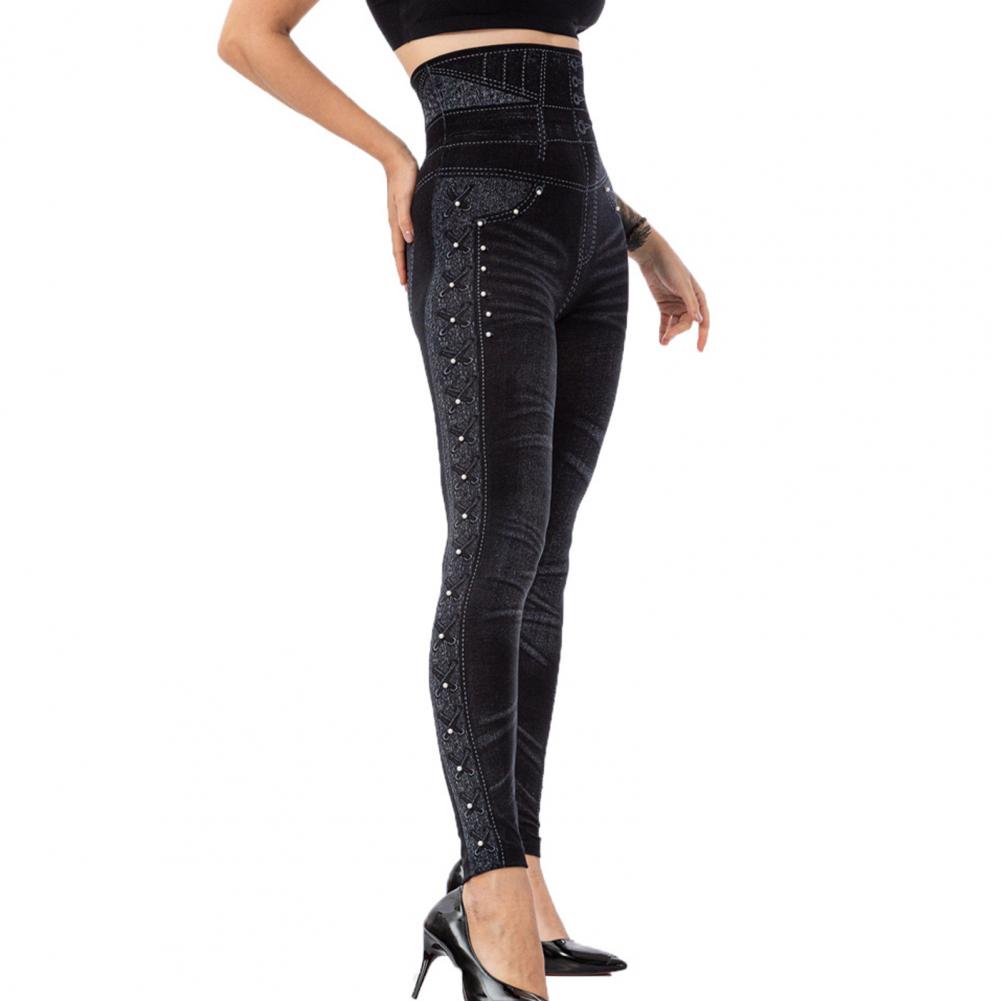 Stretchy Women Pants Stylish Fine Knitted Polyester Women Trousers for Daily Wear