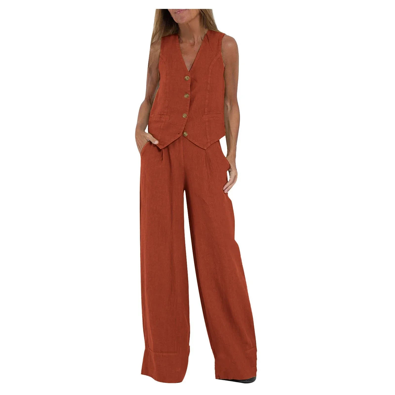 Sleeveless Casual Suit