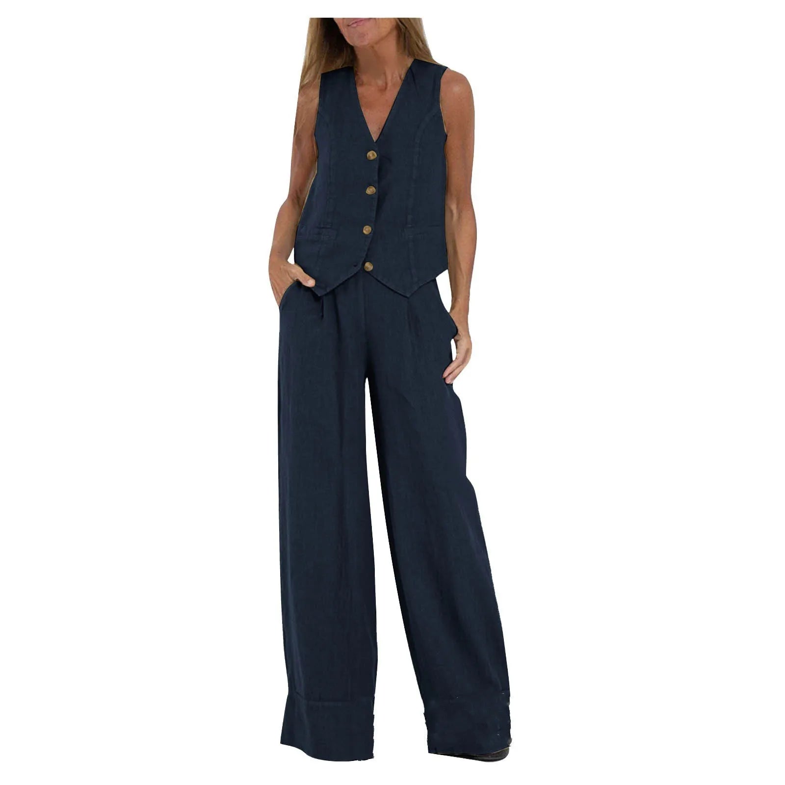 Sleeveless Casual Suit