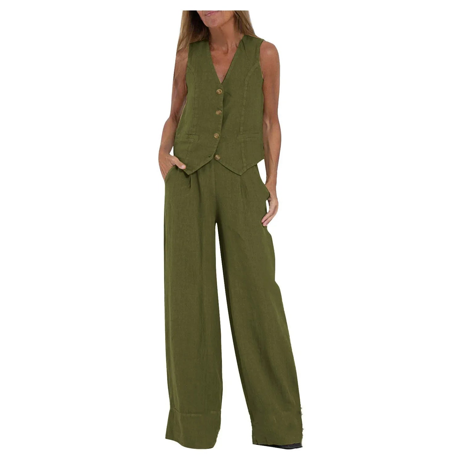 Sleeveless Casual Suit