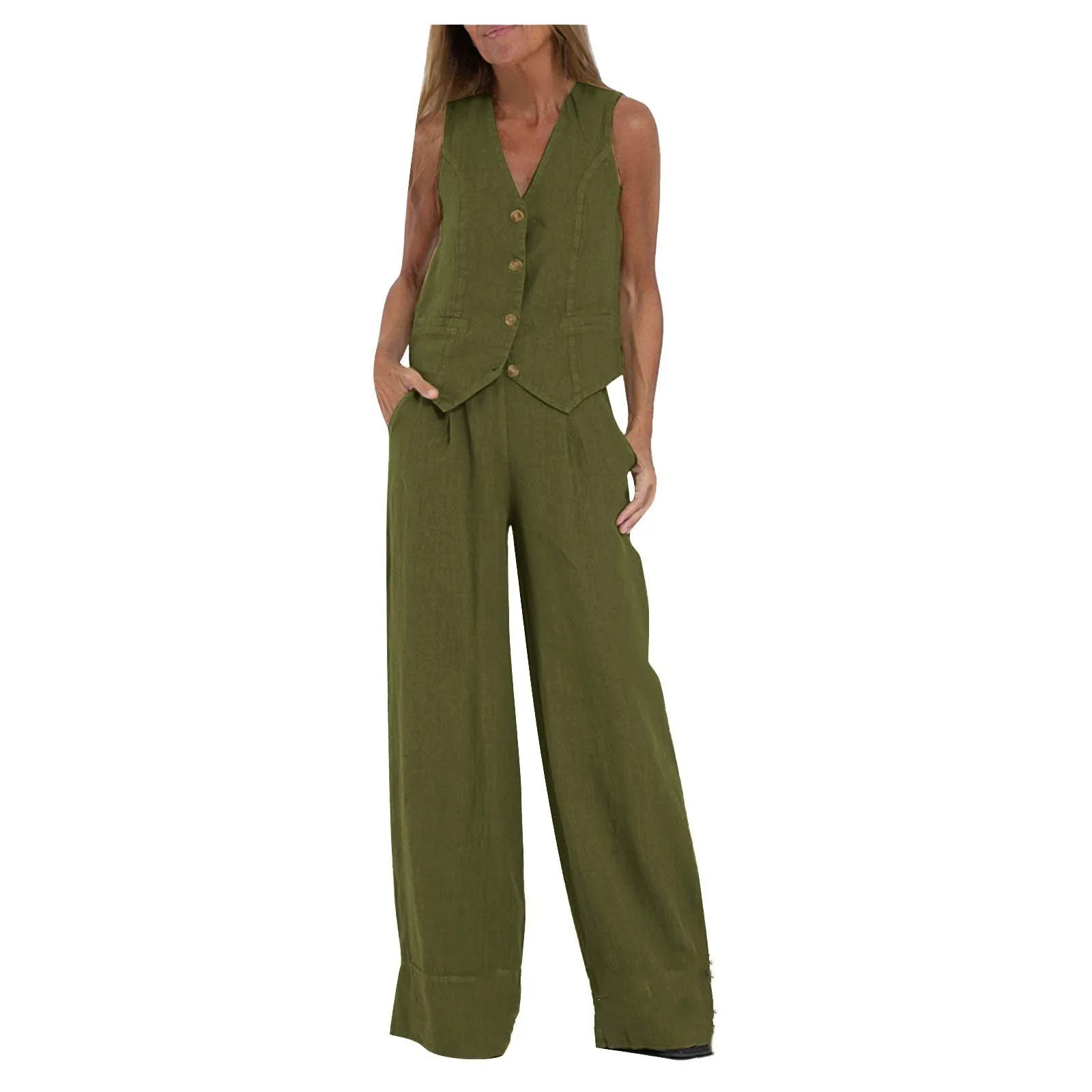 Sleeveless Casual Suit