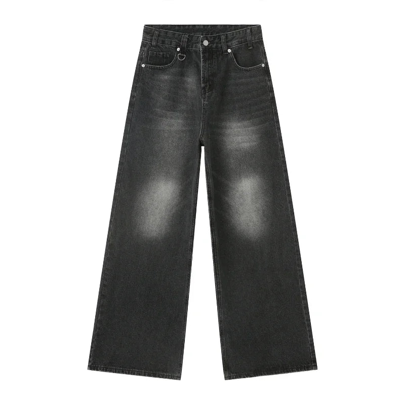 Streetwear Vintage Men’s Jeans Black Baggy