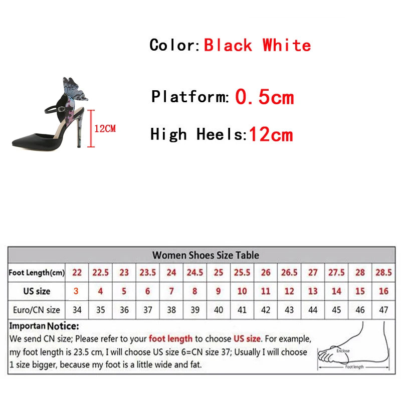 Butterfly Ankle Strap Women Pumps
