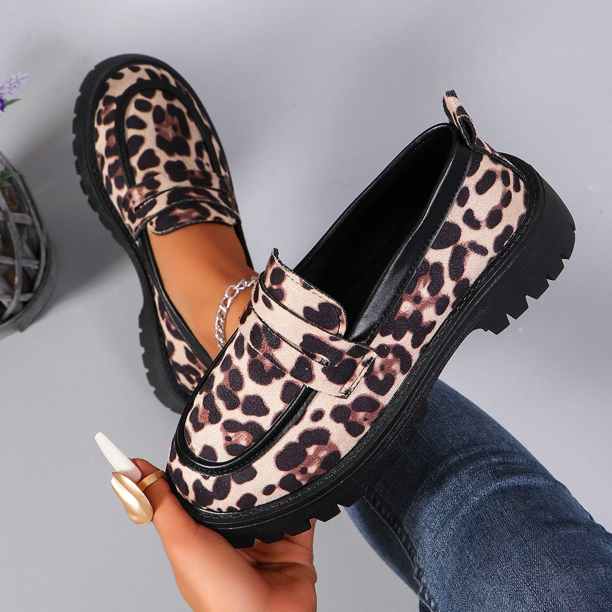 Leopard Loafers