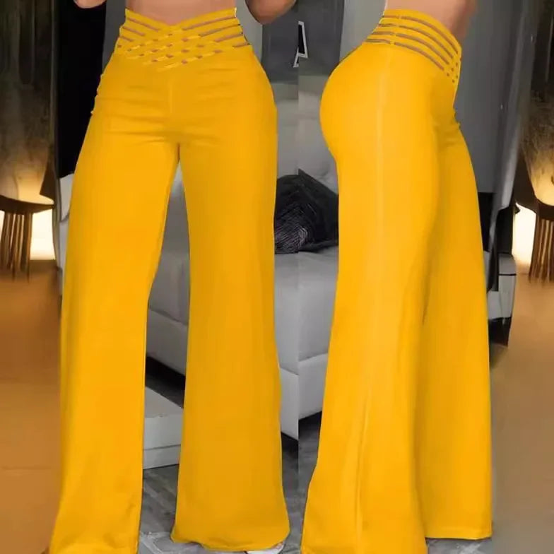 High Waist Casual Wide Leg Pants Clothes