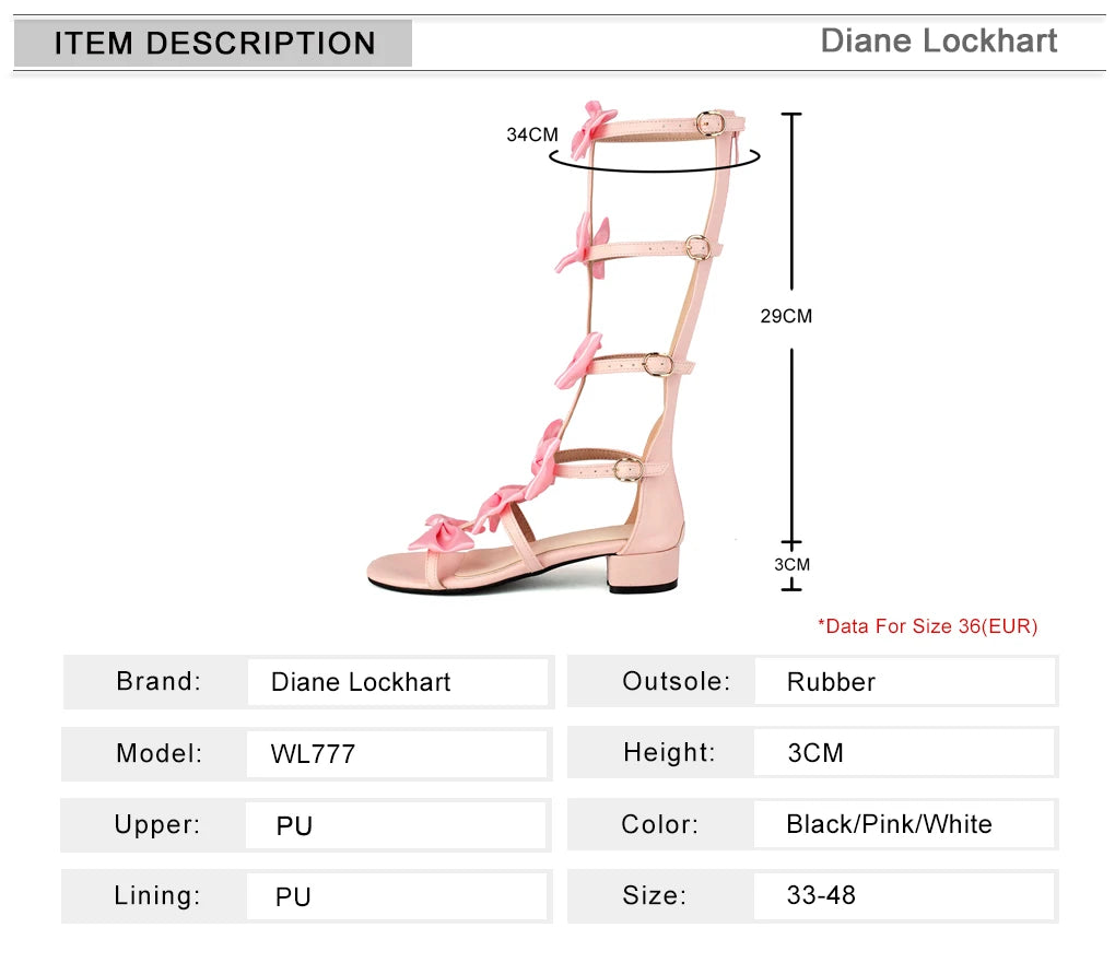 Sweet Bow Flat Shoes Roman Gladiator Sandals