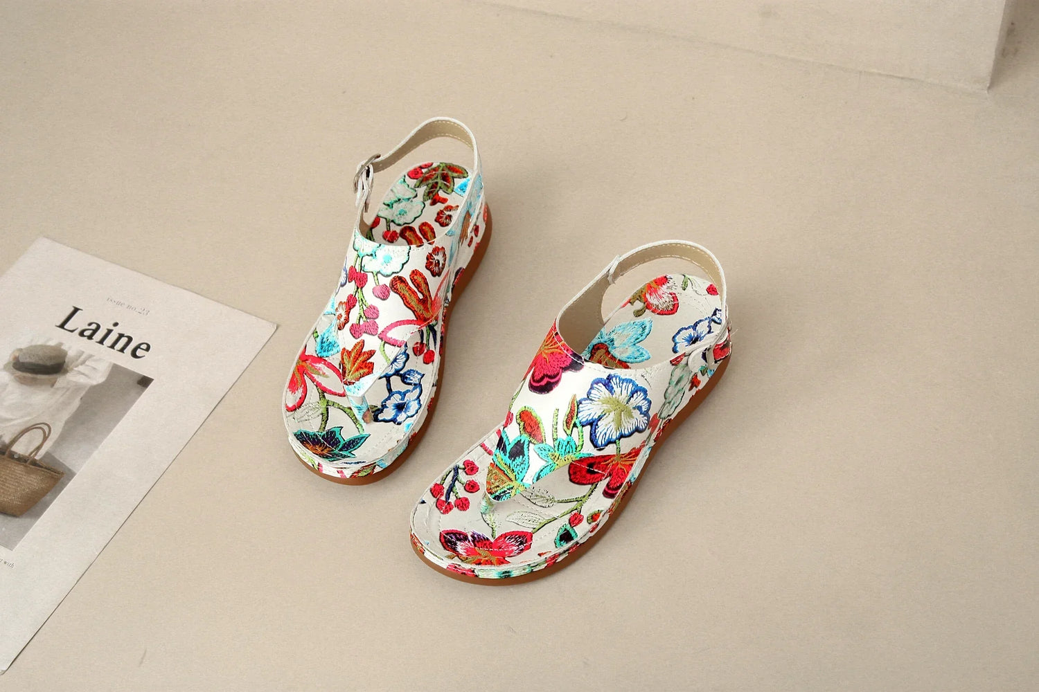 Retro Orthopedic Wedge Platform Sandals