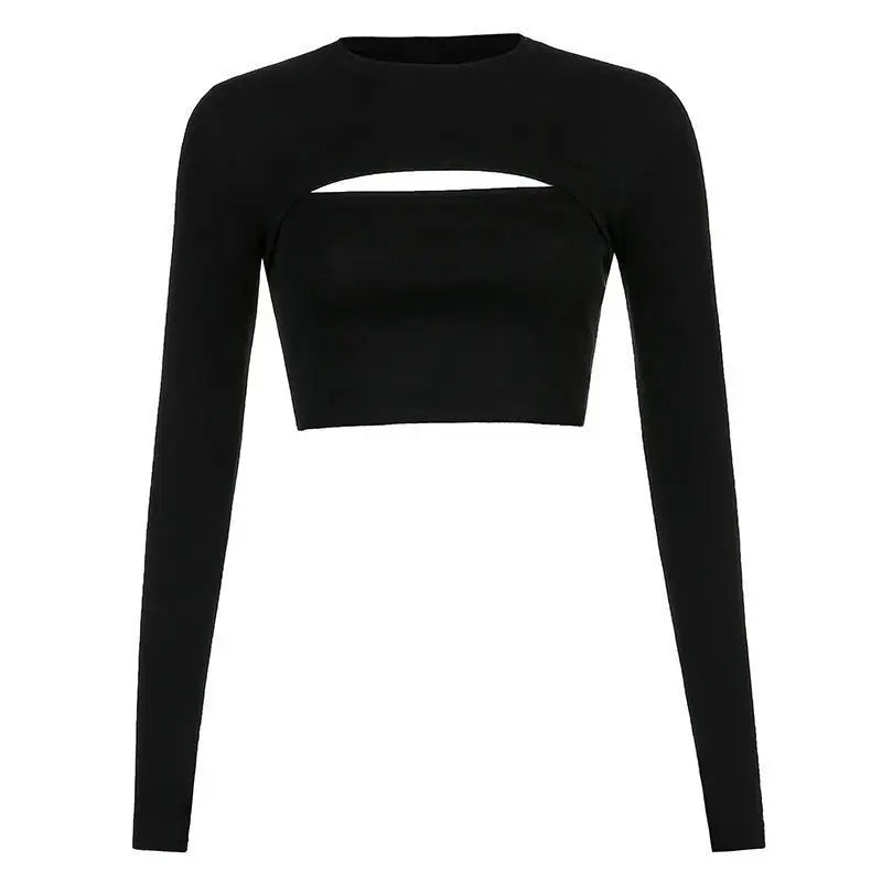 Sexy Long Sleeve Peek a Boo