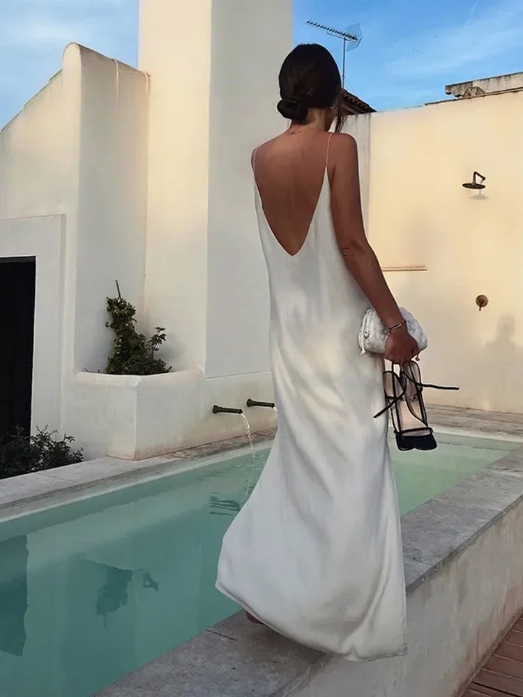 Backless Sling Maxi Dress