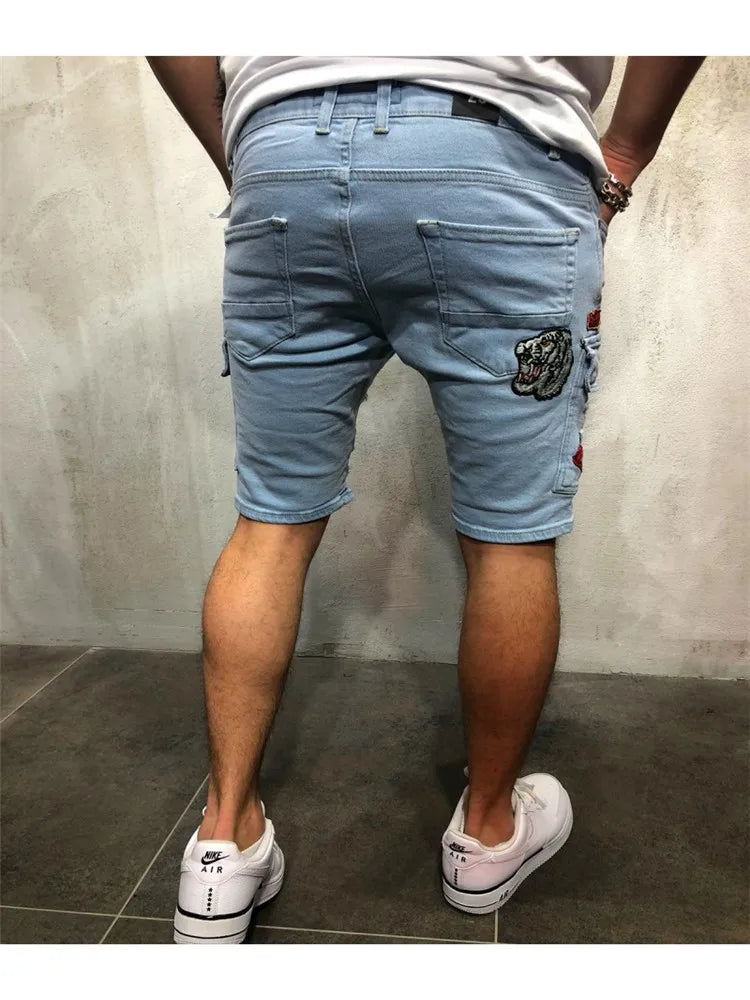 Ripped Shorts Jeans Men