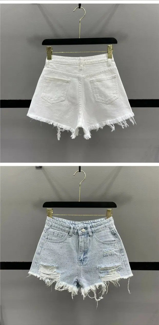 Rhinestone Denim Shorts