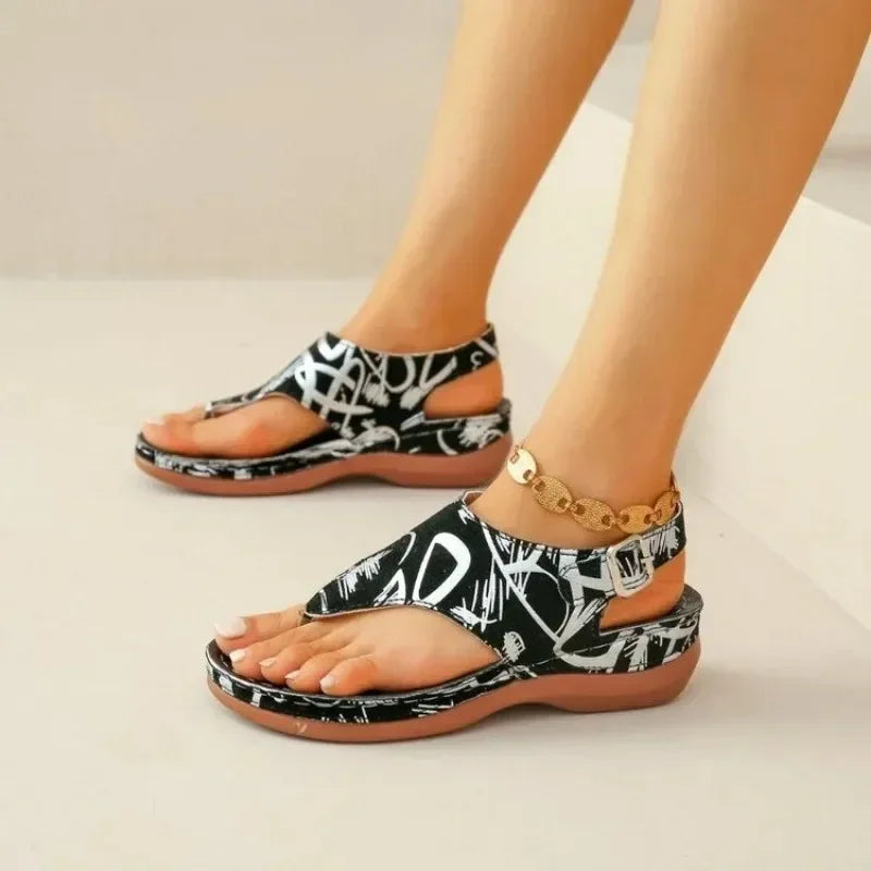 Retro Orthopedic Wedge Platform Sandals
