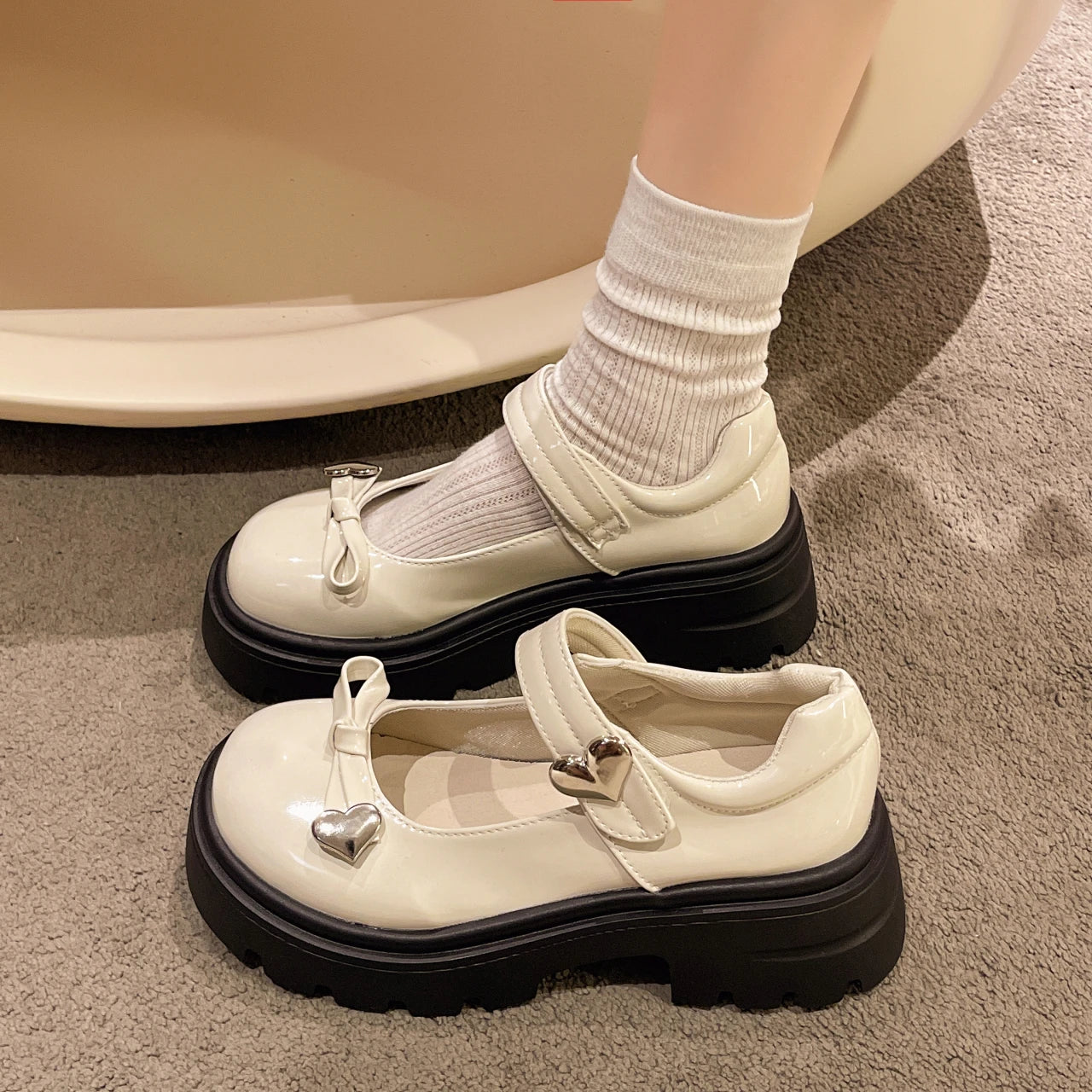 Bow-Knot Clogs Platform Female Footwear Oxfords New Butterfly