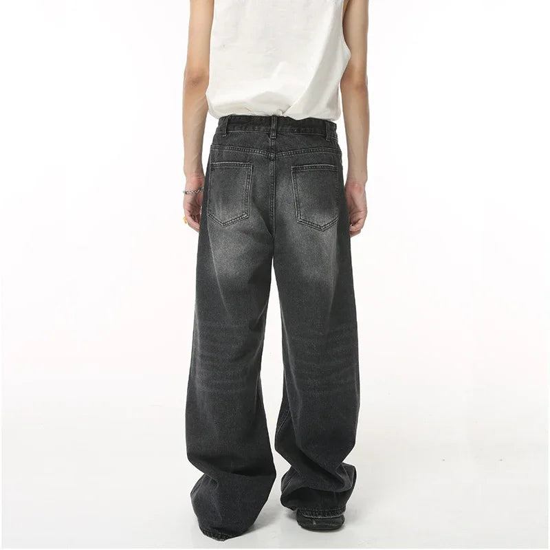 Streetwear Vintage Men’s Jeans Black Baggy