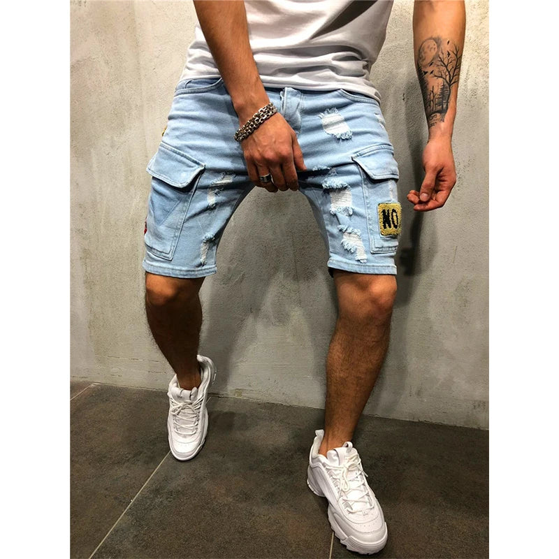 Ripped Shorts Jeans Men