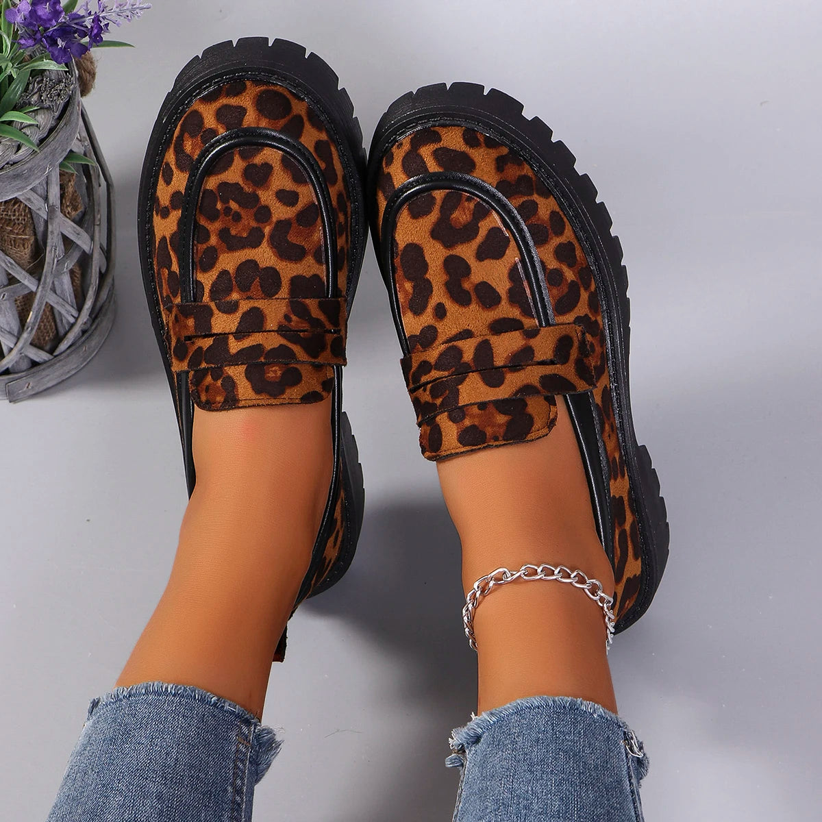 Leopard Loafers