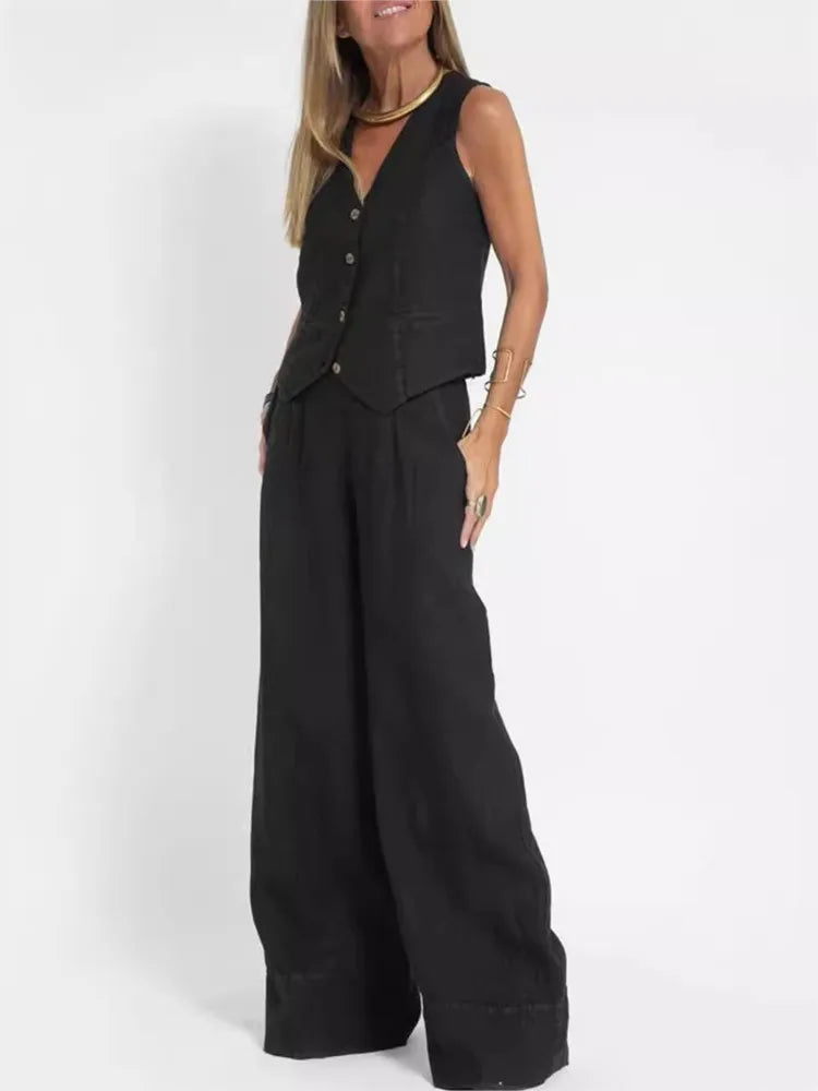 Sleeveless Casual Suit