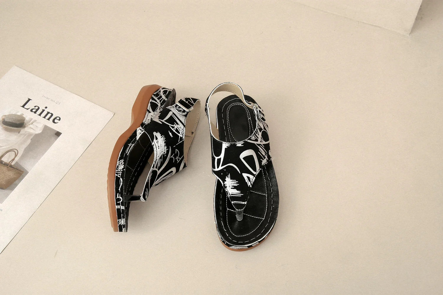 Retro Orthopedic Wedge Platform Sandals