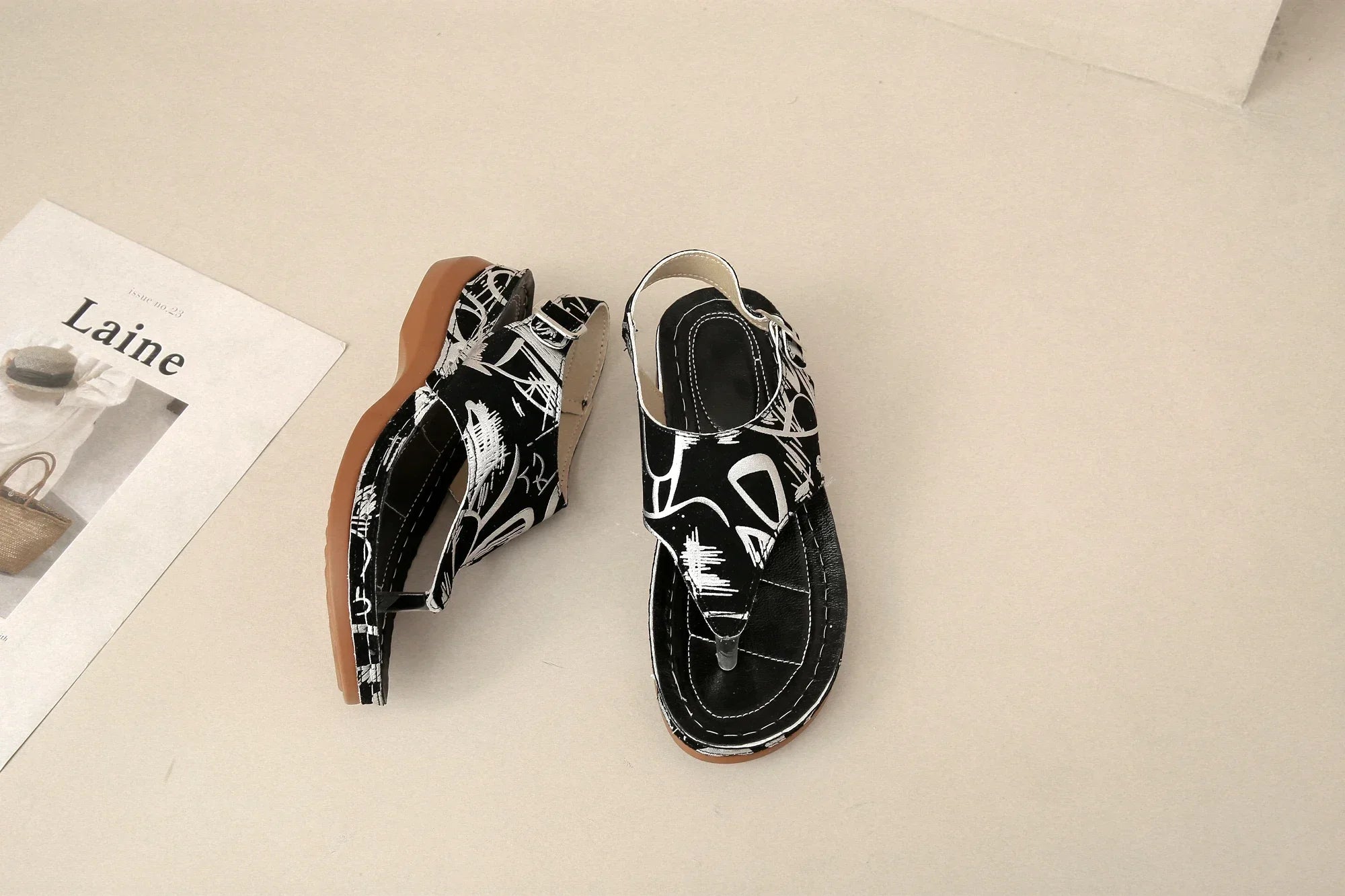 Retro Orthopedic Wedge Platform Sandals