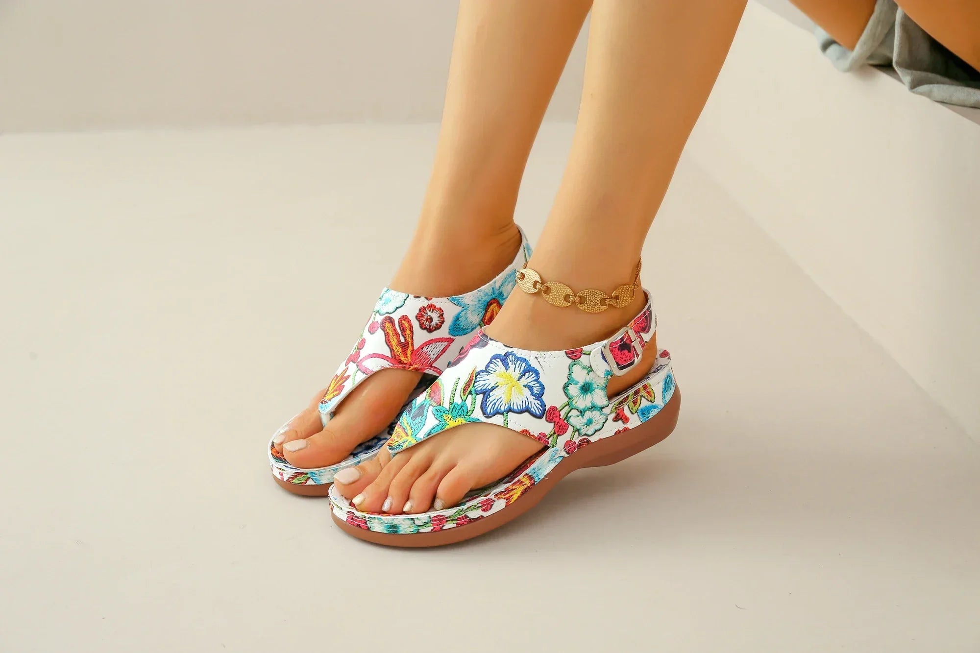 Retro Orthopedic Wedge Platform Sandals