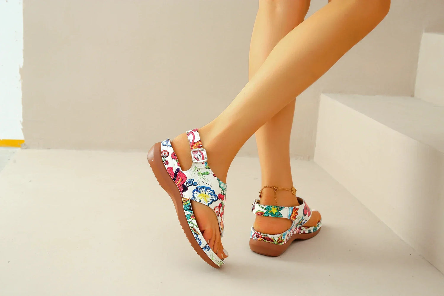 Retro Orthopedic Wedge Platform Sandals