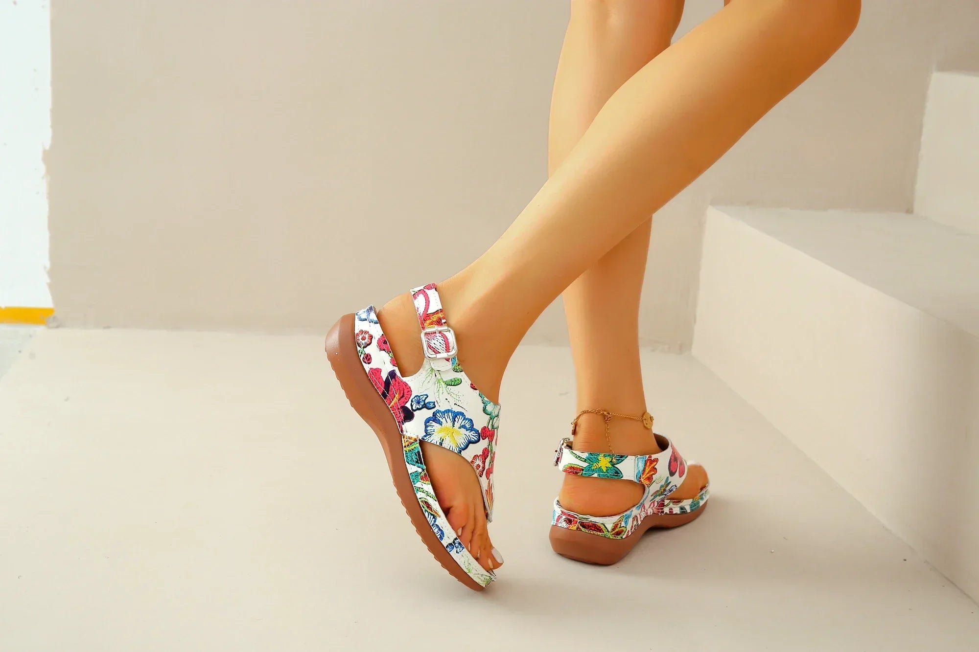 Retro Orthopedic Wedge Platform Sandals