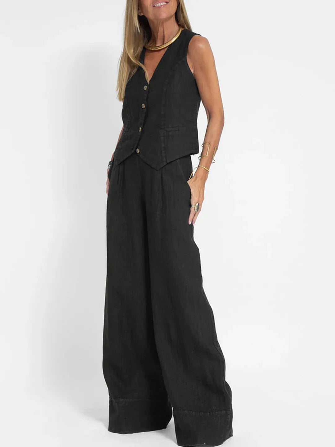 Sleeveless Casual Suit