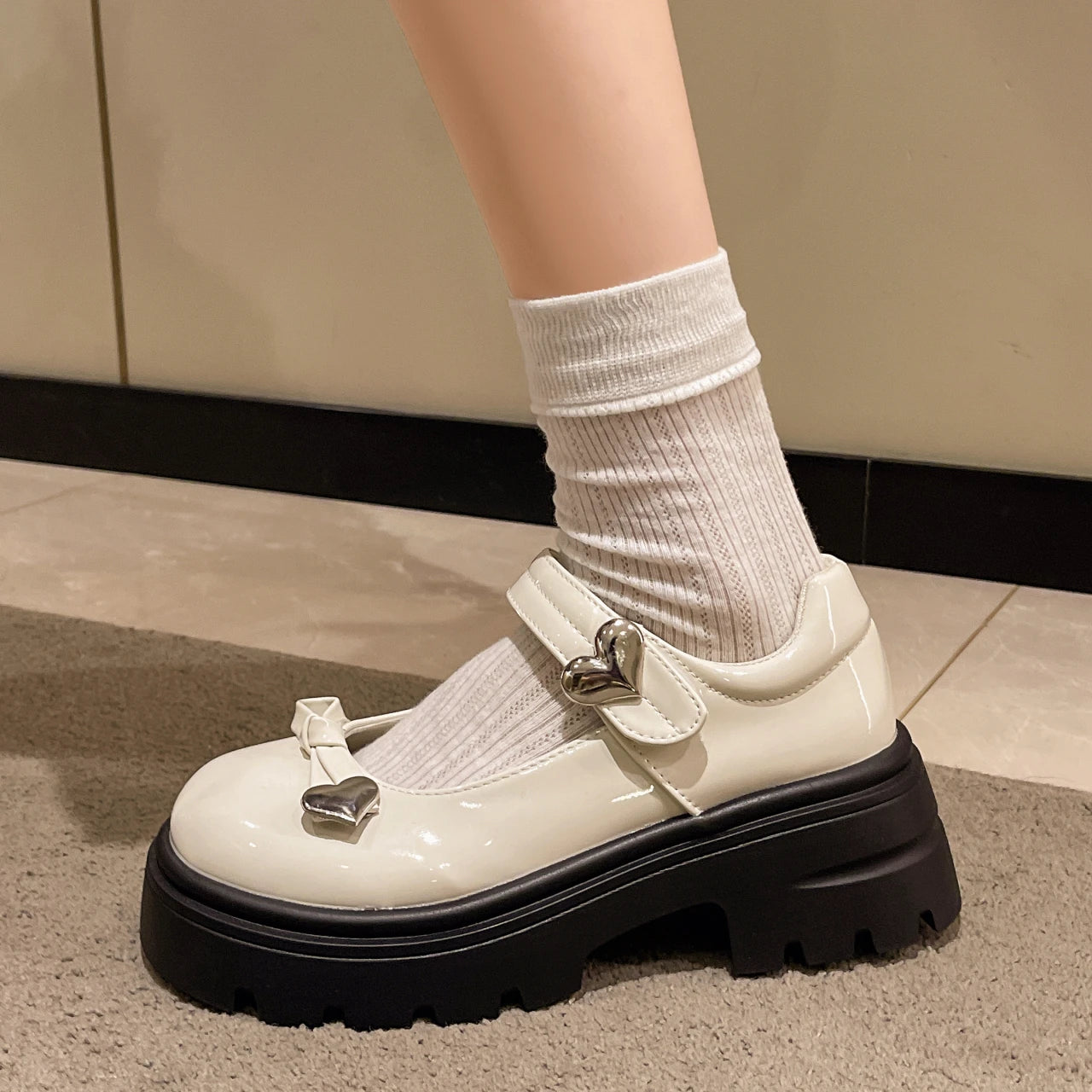 Bow-Knot Clogs Platform Female Footwear Oxfords New Butterfly