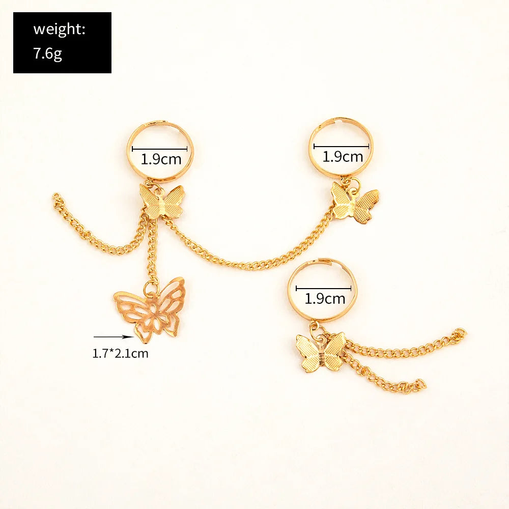Chain Tassel Rings