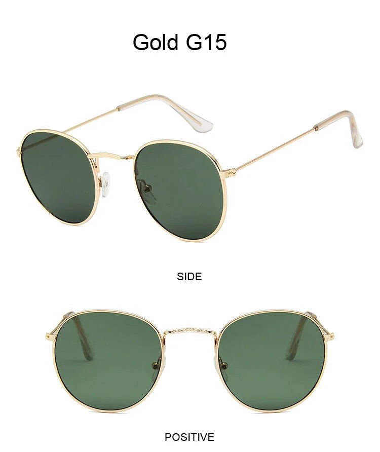 Classic Round Sunglasses UNISEX Vintage Small Frame Driving Sun Glasses
