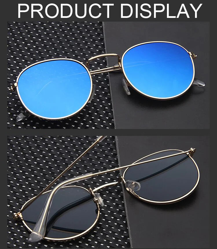 Classic Round Sunglasses UNISEX Vintage Small Frame Driving Sun Glasses