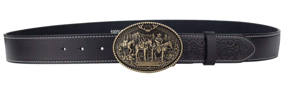 Horse Decorative Leather Belt Cowboy