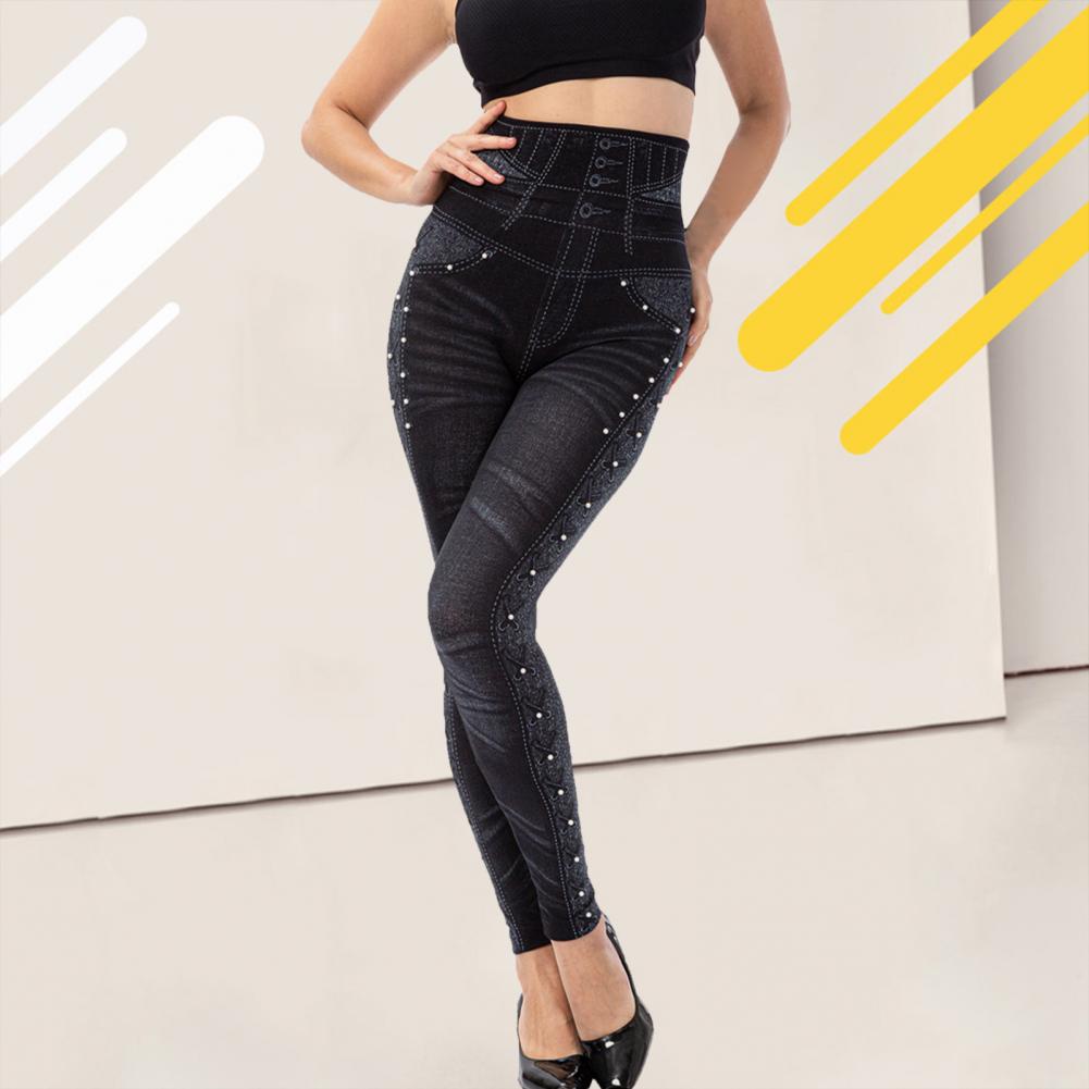 Stretchy Women Pants Stylish Fine Knitted Polyester Women Trousers for Daily Wear