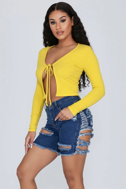 Summer woman trendy Ripped denim shorts