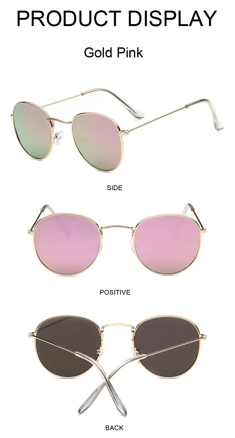 Classic Round Sunglasses UNISEX Vintage Small Frame Driving Sun Glasses