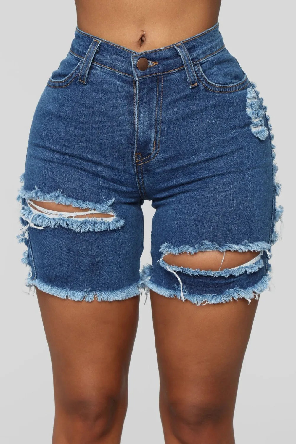 Summer woman trendy Ripped denim shorts