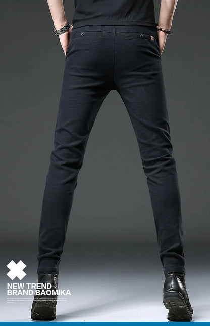 Classic Fashion Solid Color Elastic Jeans