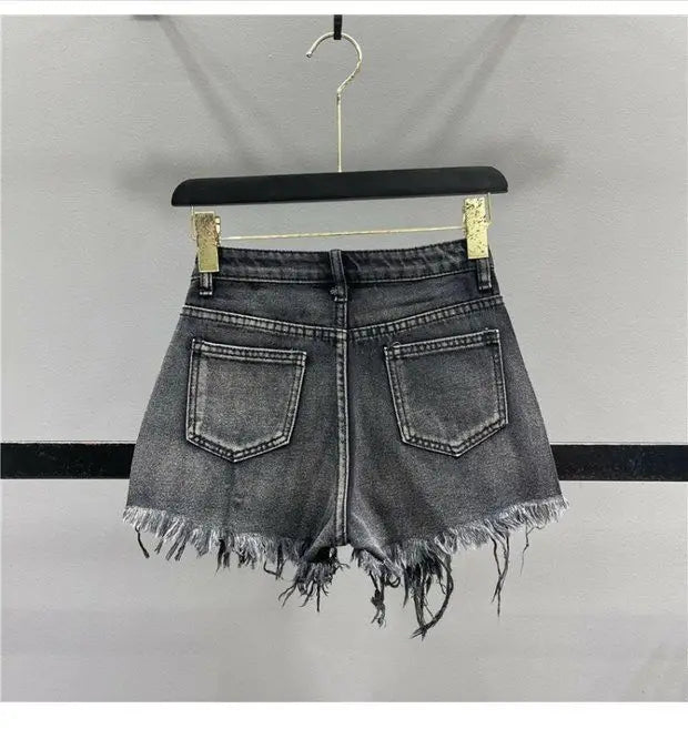 Rhinestone Denim Shorts