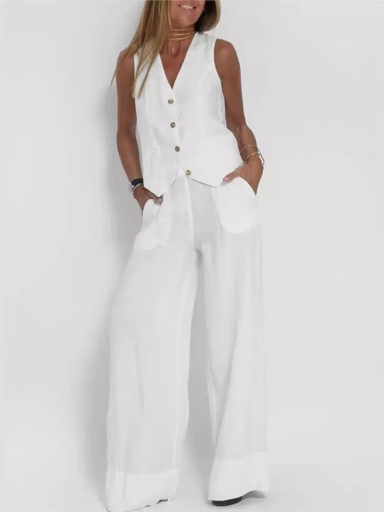 Sleeveless Casual Suit