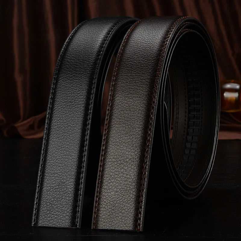 3.0cm 3.5cm Wide NO BUCKLE Cow Leather