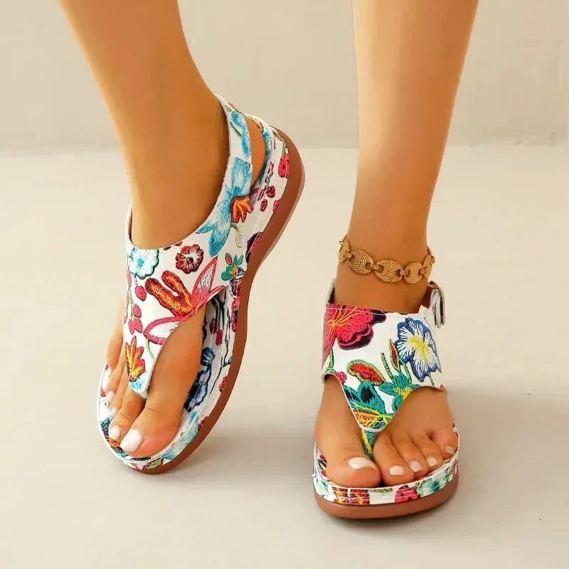 Retro Orthopedic Wedge Platform Sandals