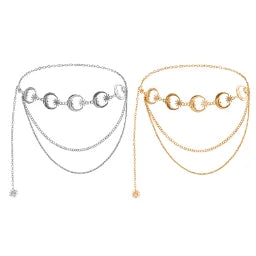 Sun Waist Chain Metal Belts For Women Dress Jewelry Waist Chain Waist Belts