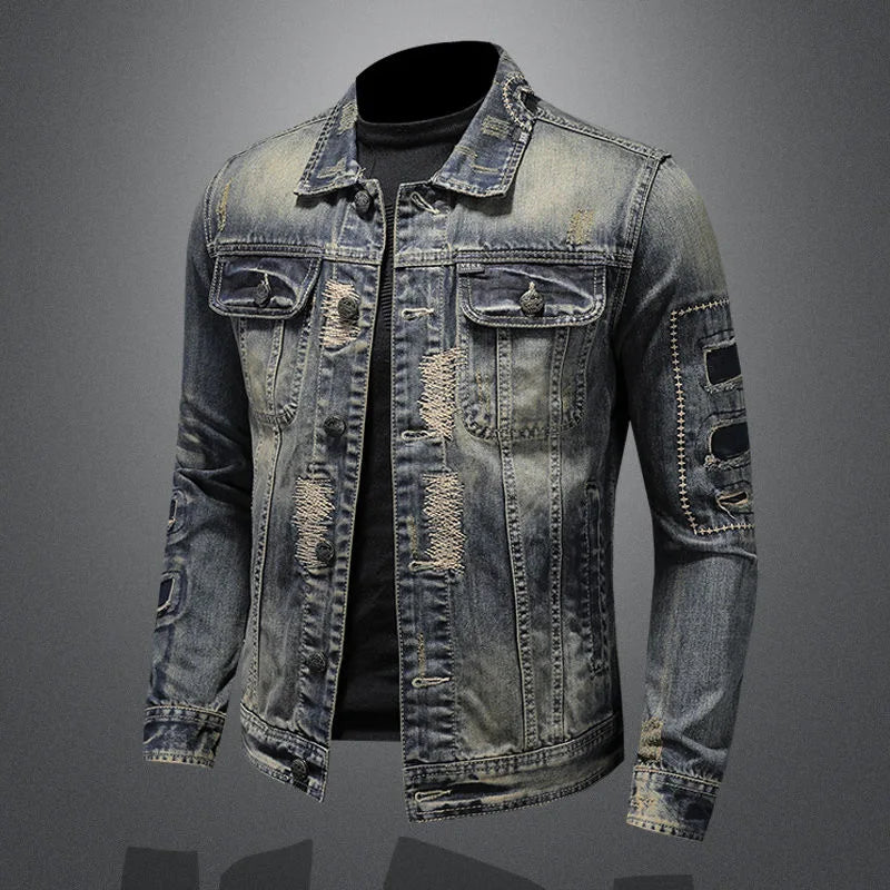 Ripped Vintage Jeans Jacket