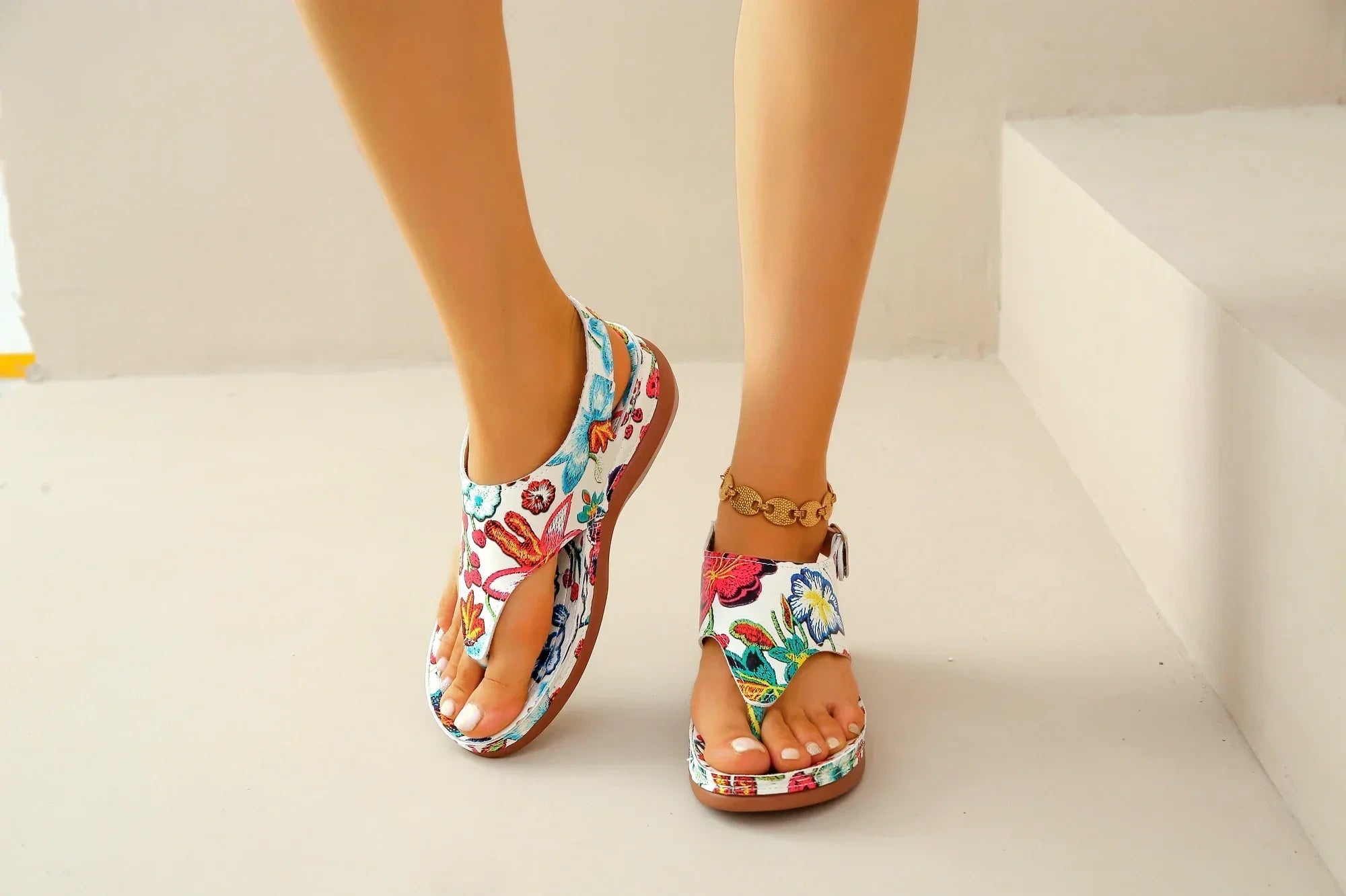 Retro Orthopedic Wedge Platform Sandals