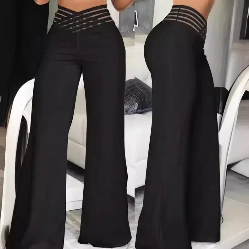 High Waist Casual Wide Leg Pants Clothes