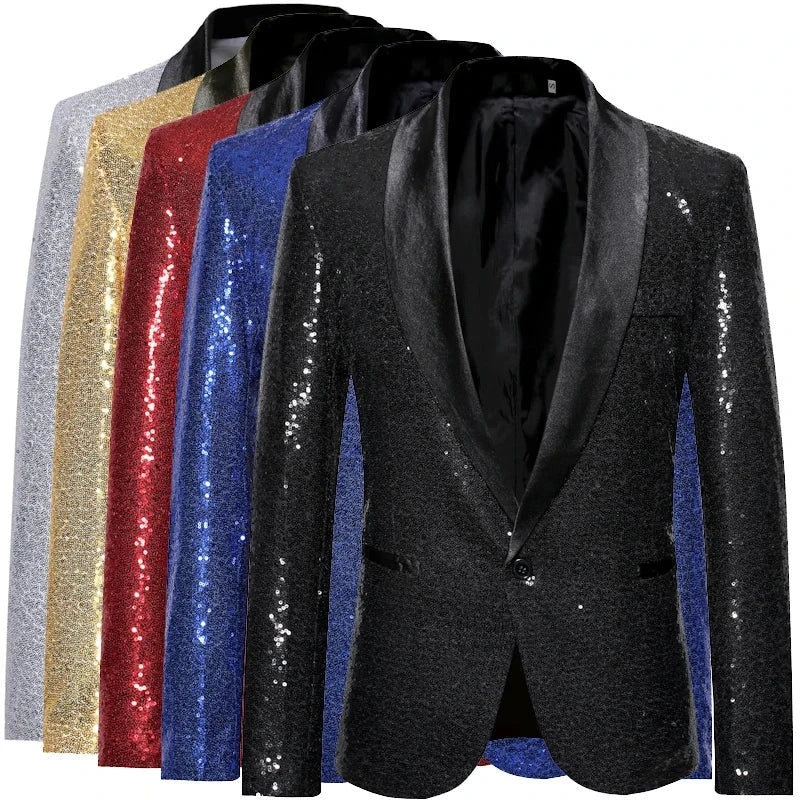 Gold Sequin Glitter Blazer