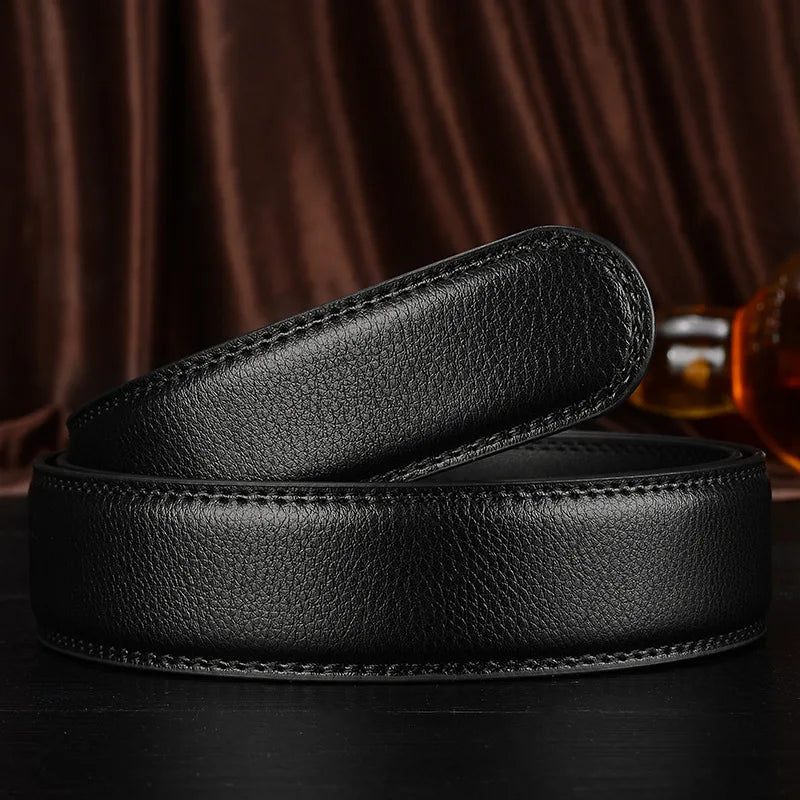 3.0cm 3.5cm Wide NO BUCKLE Cow Leather